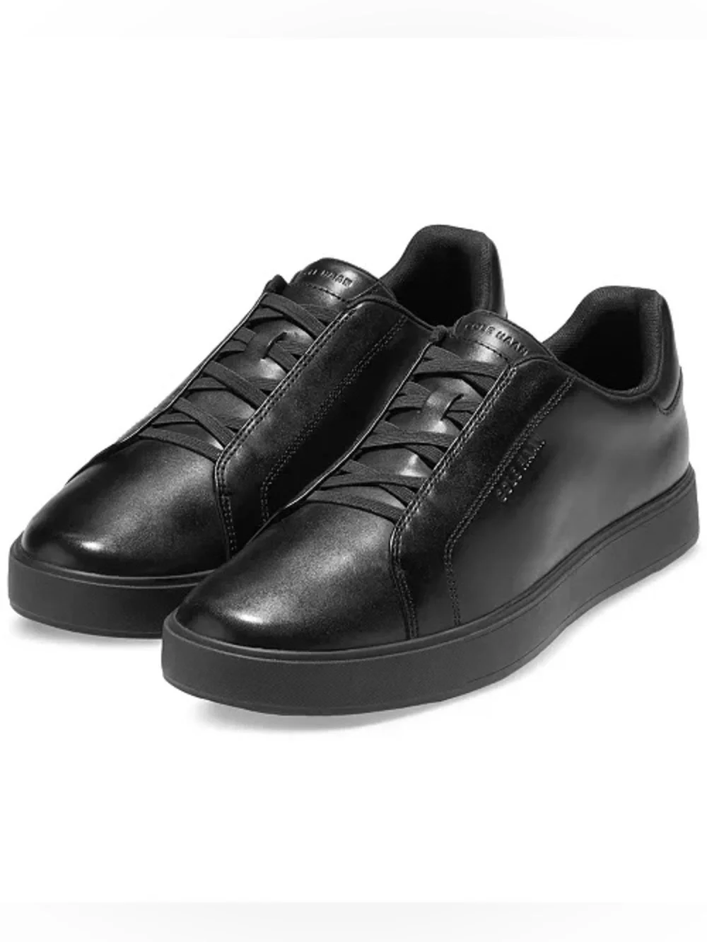 Cole Haan GrandPro Luxe Leather Slip On Sneakers Black Men's Size 10